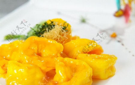 金汁明虾烧汁大虾图片