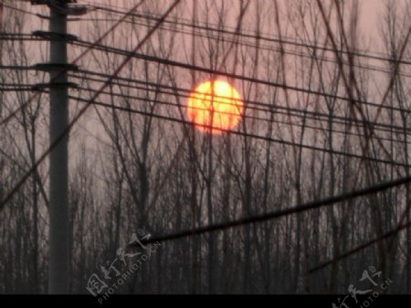 冬日夕阳图片