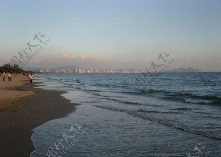 三亚湾海滩景色图片