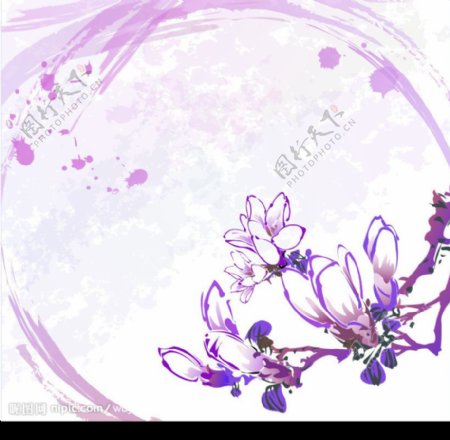 经典手绘花朵背景矢量素材2图片