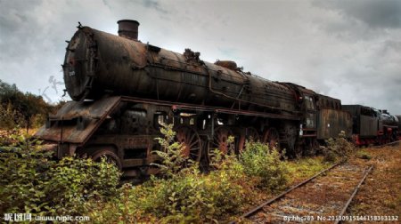 废旧火车图片