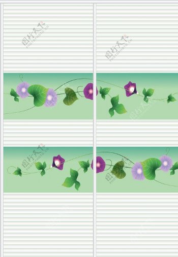 花卉移门图案图片