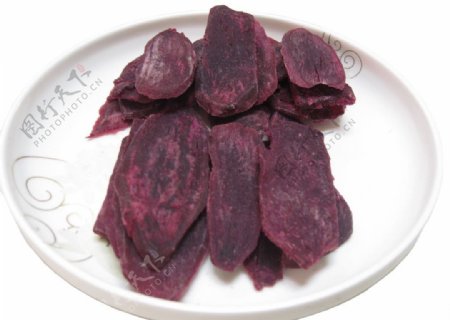 紫色粉薯干图片
