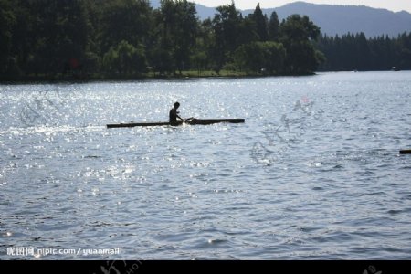杭州西湖划船图片