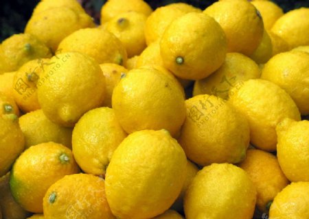 柠檬水果蔬果底纹新鲜黄图片
