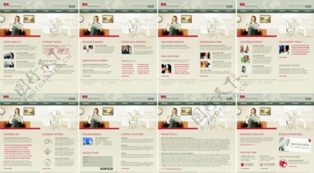 商务网页模板图片