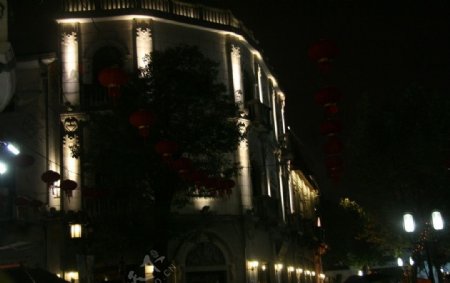 南宋御前街夜景图片
