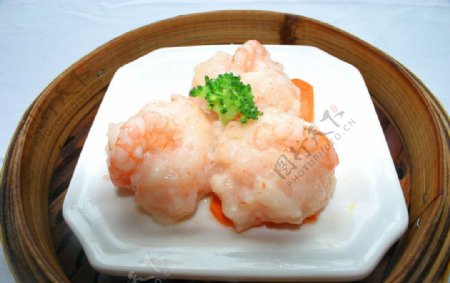芦荟蒸虾丸图片