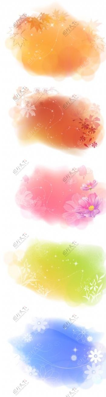 手绘鼠绘花花朵植物高图片
