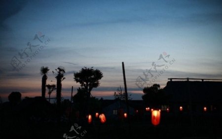 马家浜夜景图片