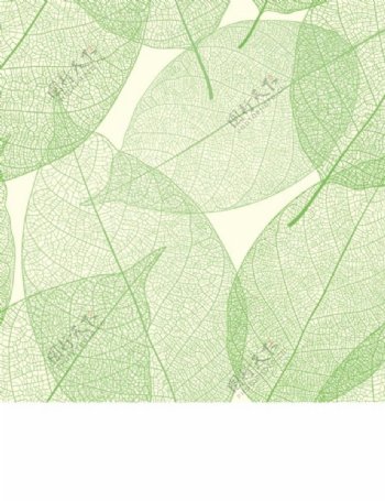 树叶绿色分层镂空树叶背景图片
