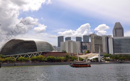 新加坡河岸一角图片