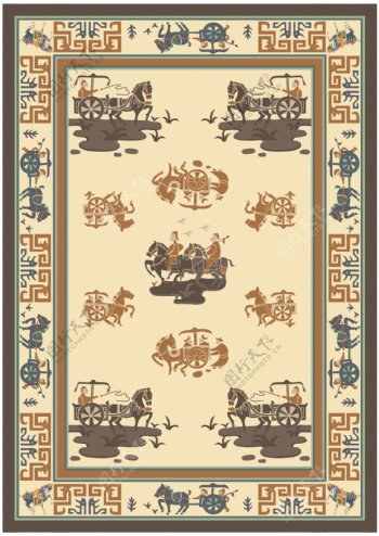 传统古文地毯图图片