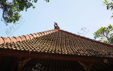 印尼寺庙屋顶图片