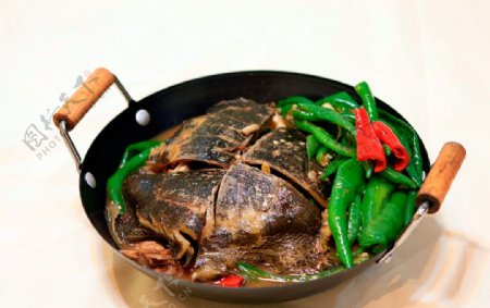 香锅焖甲鱼图片