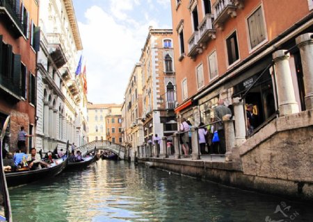 威尼斯的水街图片