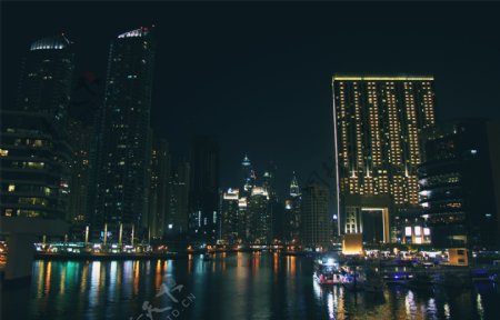Dubai迪拜夜景图片
