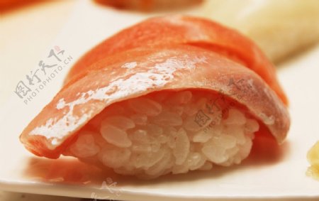 三文鱼鱼腩寿司图片
