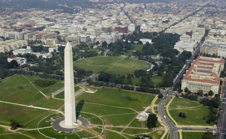 鸟瞰华盛顿纪念碑图片