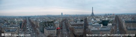 巴黎城俯瞰图片
