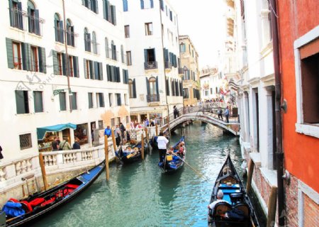 威尼斯的水街图片