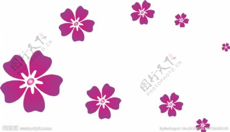 小紫红花纹图片