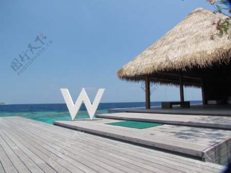 马尔代夫宁静岛水屋图片