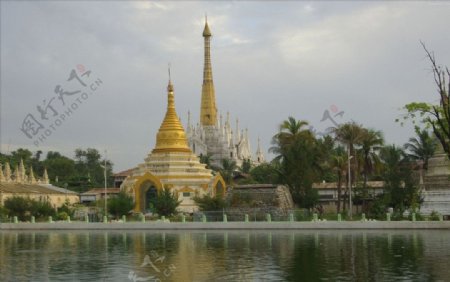 缅甸城市建筑风光图片