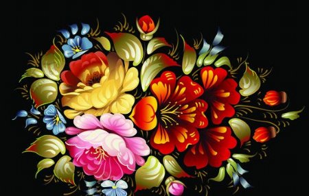 传统花卉背景图片