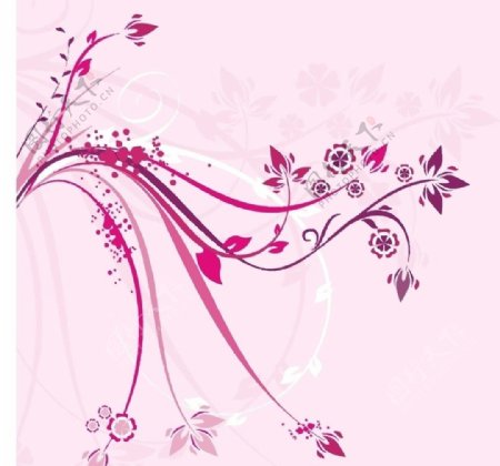 粉色花纹图片