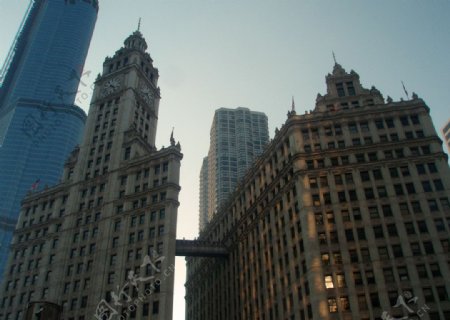 芝加哥城市新建筑老建筑图片