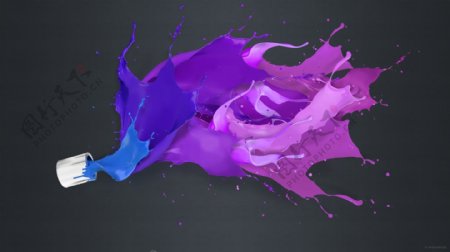 紫色油漆喷墨图片