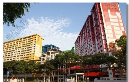 新加坡廉租房彩色楼图片