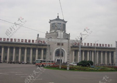 朝鲜火车站图片