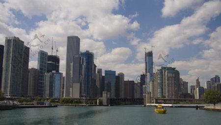 芝加哥湖滨公园周围的建筑图片