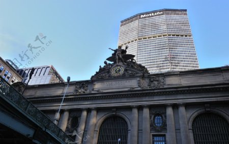 纽约曼哈顿第五大道中央车站大楼图片