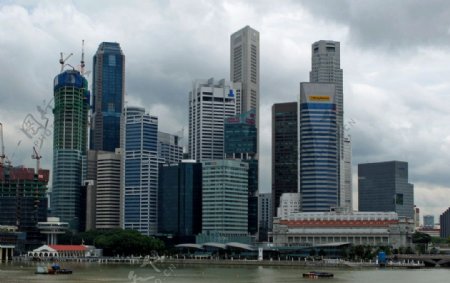 新加坡新加坡河畔的金融区图片
