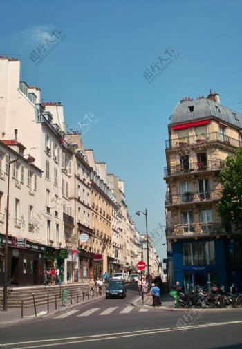 巴黎巴黎街頭的建築和街景图片