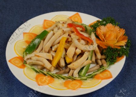 鲜茶树菇炒鲍笋图片
