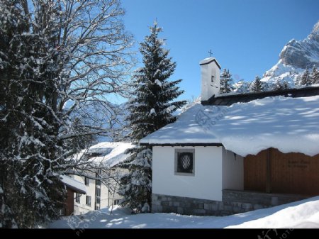 瑞士雪景一隅图片