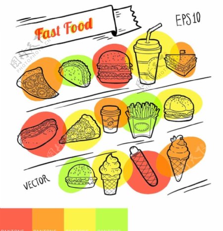 卡通食物素材图片