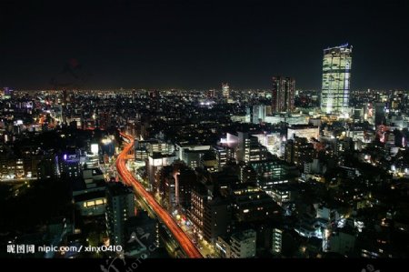 超高分辨率城市夜景图片