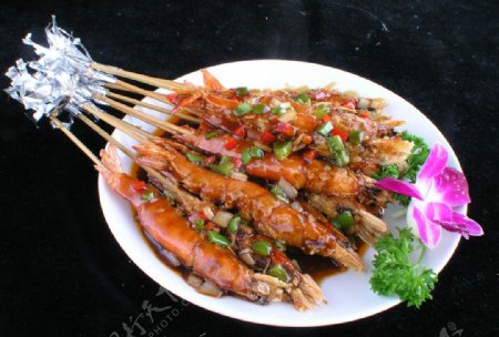 美极串烤虾图片