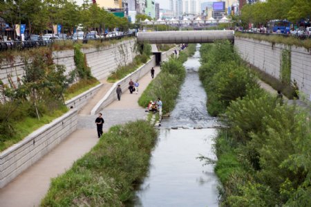 韩国清溪川图片