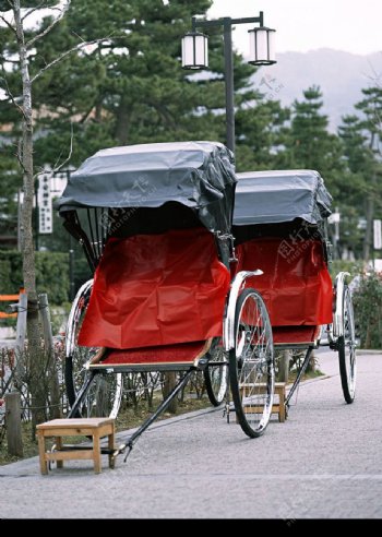 日本人力馬車图片