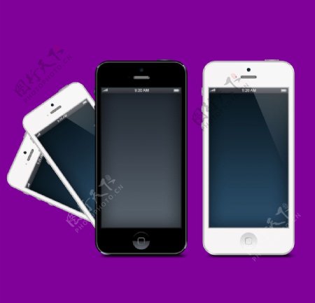 苹果手机造型黑白款图片