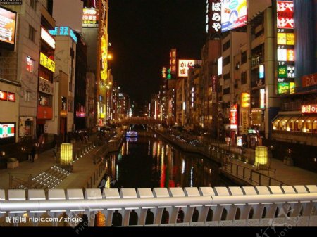 日本心斋桥夜景图片