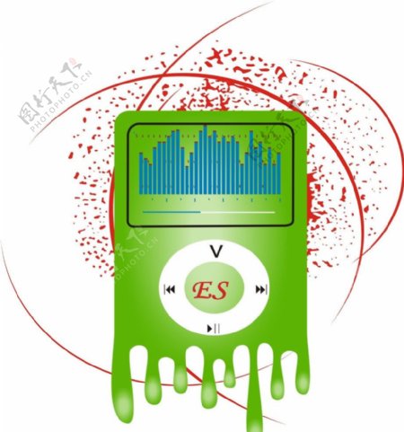 苹果MP3印花图图片