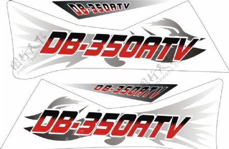 DB350ATV型摩托车贴花图片