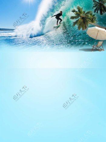 夏日冲浪图片
